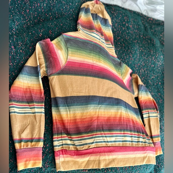 ‼️RARE‼️🎸AVIATOR NATION🎸🔥NWT🔥Serape Ninja Pullover Hoodie in Light Khaki—S - Picture 13 of 16